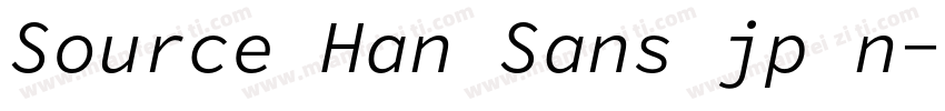 Source Han Sans jp n字体转换